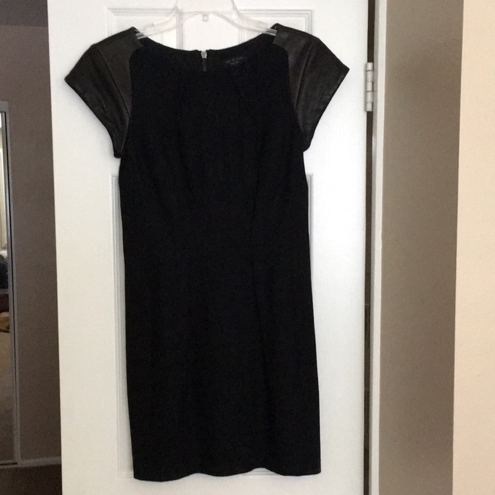 Rag & Bone leather trimmed wool dress